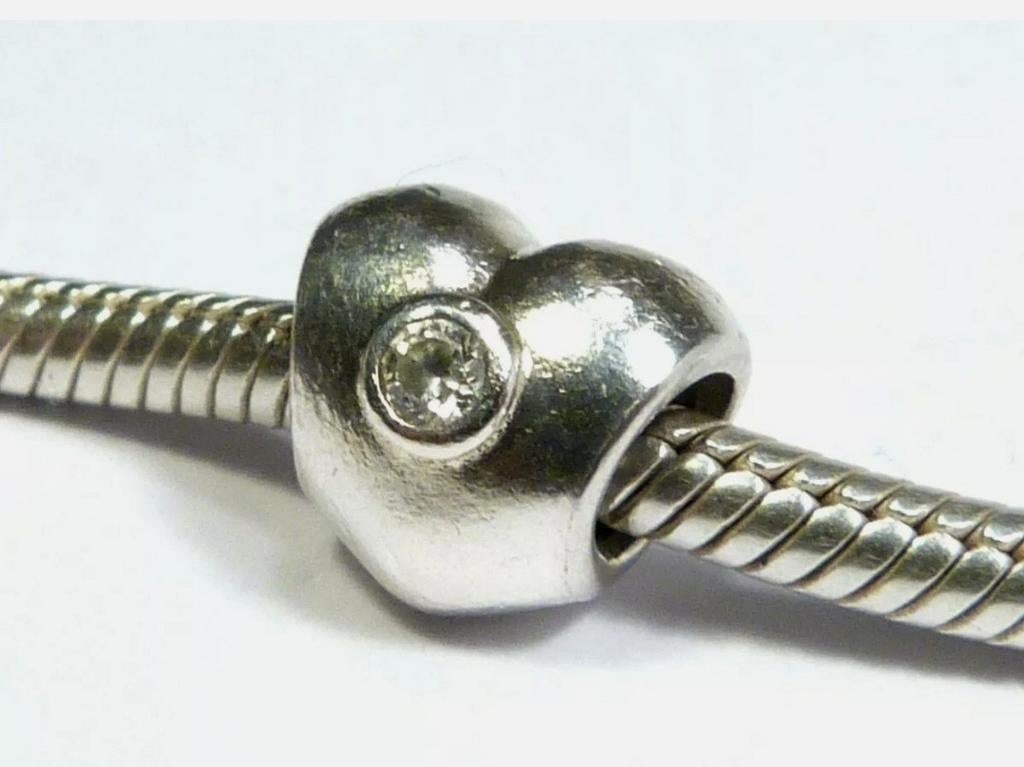 ZILVEREN PANDORA BEDEL MET ZIRKONIA, Ophalen of Verzenden, 250 cm of meer, Balken