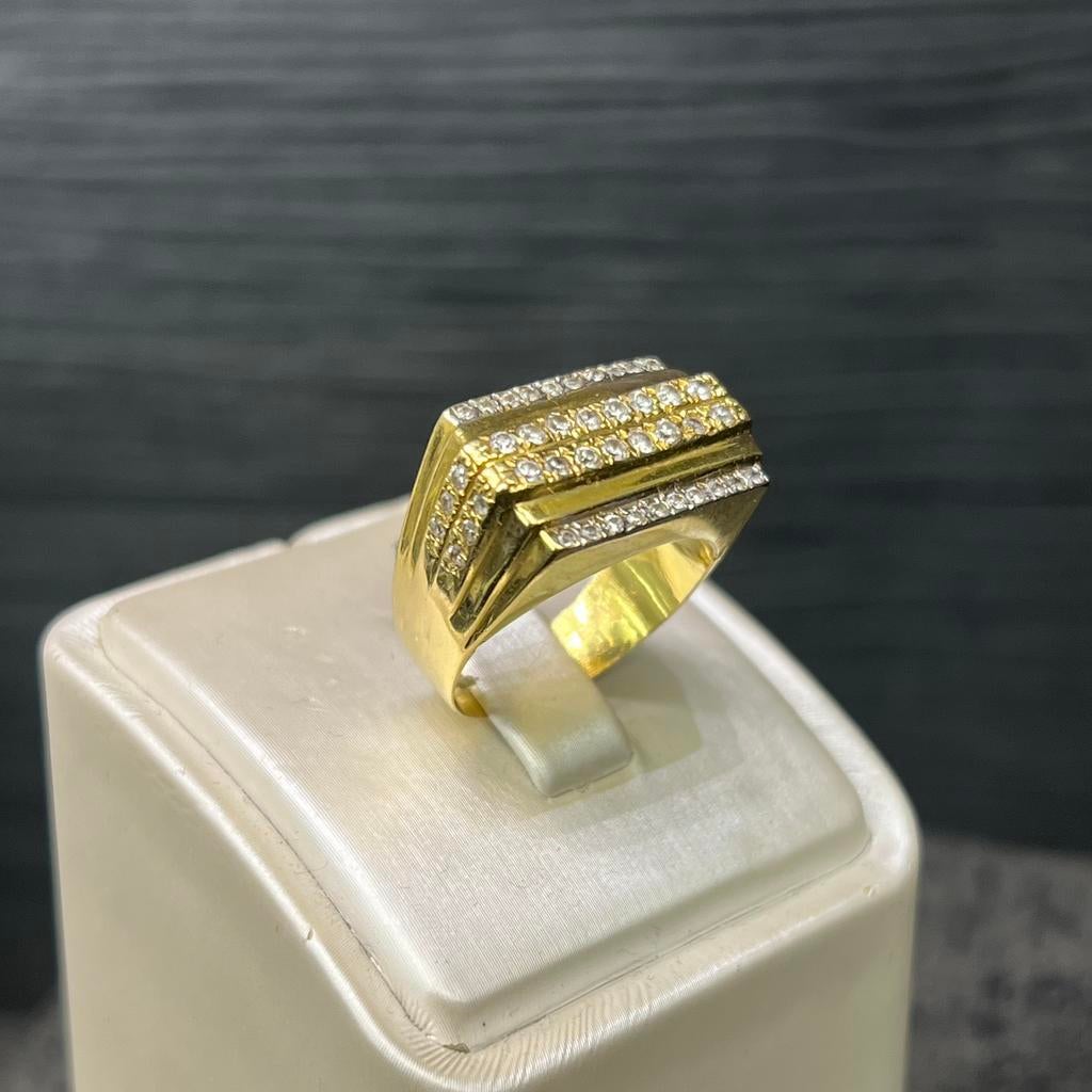 18 karaat gouden ring massief goud, Ophalen of Verzenden, Nieuw, Goud, Dame