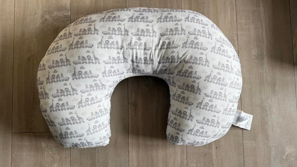 Voedingskussen / zwangerschapskussen wit met beige, Ophalen of Verzenden, Zo goed als nieuw, Overige typen