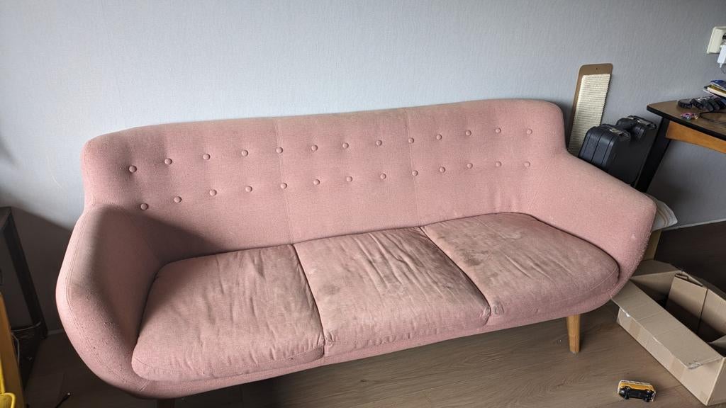 Oud roze bank Sofacompany, Huis en Inrichting, Ophalen of Verzenden, Gebruikt