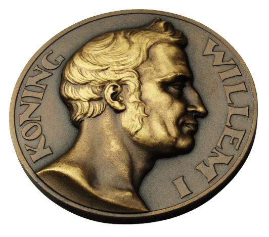 *1772-1841 - Schitterende Penning Koning Willem 1 - BRONS*, Verzenden, Brons, Nederland