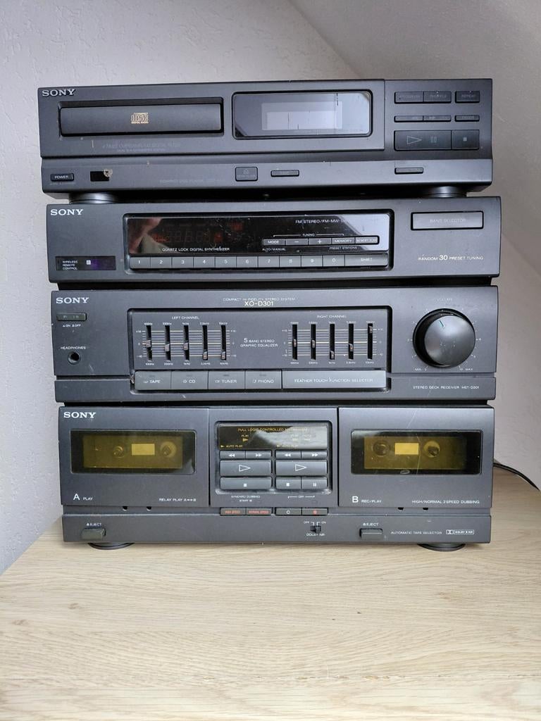 Sony stereo-set met CD-speler, tuner en dubbel cassettedeck, Ophalen