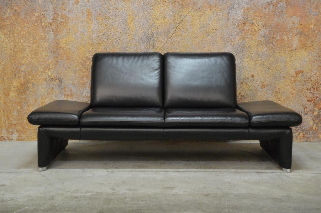 IZG staat zwarte leren Framati design bank (2beschikbaar)