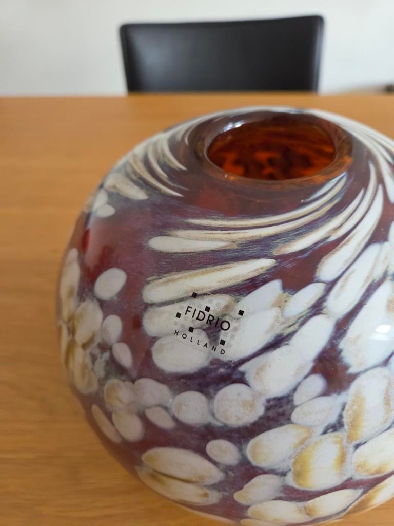 Unieke handgeblazen Fidrio vaas, als nieuw, Ophalen of Verzenden