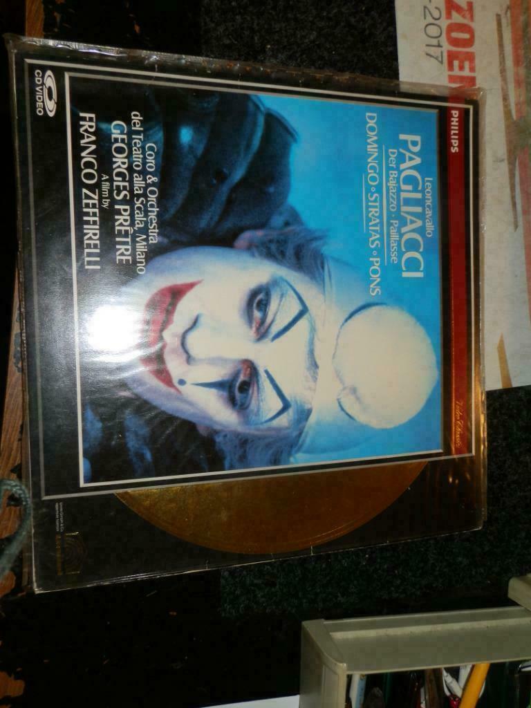 Laserdisc Cd Video Pagliacci, Cd's en Dvd's, Vinyl | Klassiek, Zo goed als nieuw, Romantiek, Opera of Operette, Ophalen of Verzenden