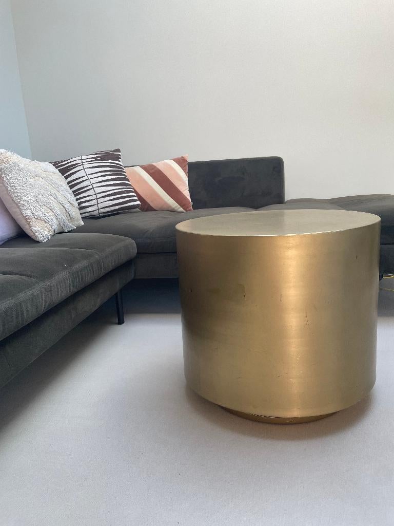 MOET NU WEG - House Doctor bijzettafel STEP messing, Huis en Inrichting, Tafels | Bijzettafels, Minder dan 55 cm, Gebruikt, Metaal of Aluminium