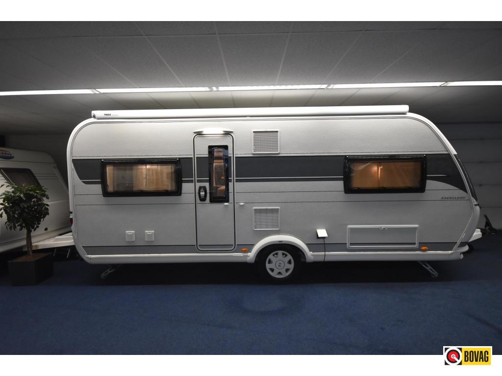Hobby Excellent 560 CFE CASSETTELUIFEL/FIETSENREK, Caravans en Kamperen, Caravans, Kachel, Rondzit, Hobby, Bedrijf