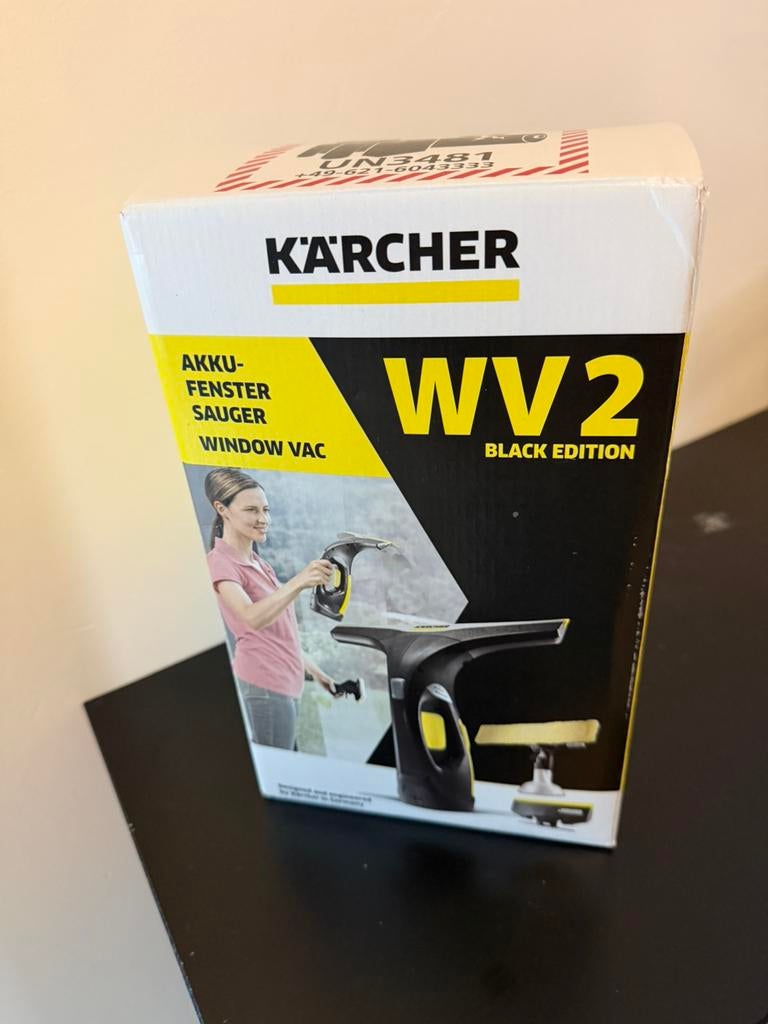 Kärcher draadloze raamstofzuiger WV 2 Black Edition, Ophalen, Zo goed als nieuw, Elektrisch