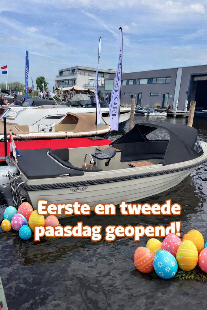 Maassloep 540 honda 15pk nieuw paasdagen geopend, 10 tot 30 pk, Ophalen of Verzenden, Zo goed als nieuw, 3 tot 6 meter