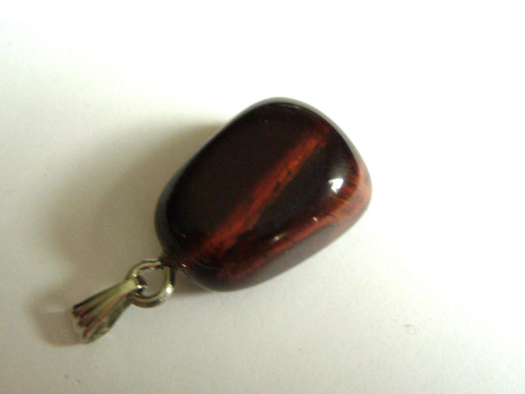 tijgeroog hanger mineraal edelsteen hangertje tijger oog eye, Sieraden, Tassen en Uiterlijk, Kettinghangers, Zo goed als nieuw