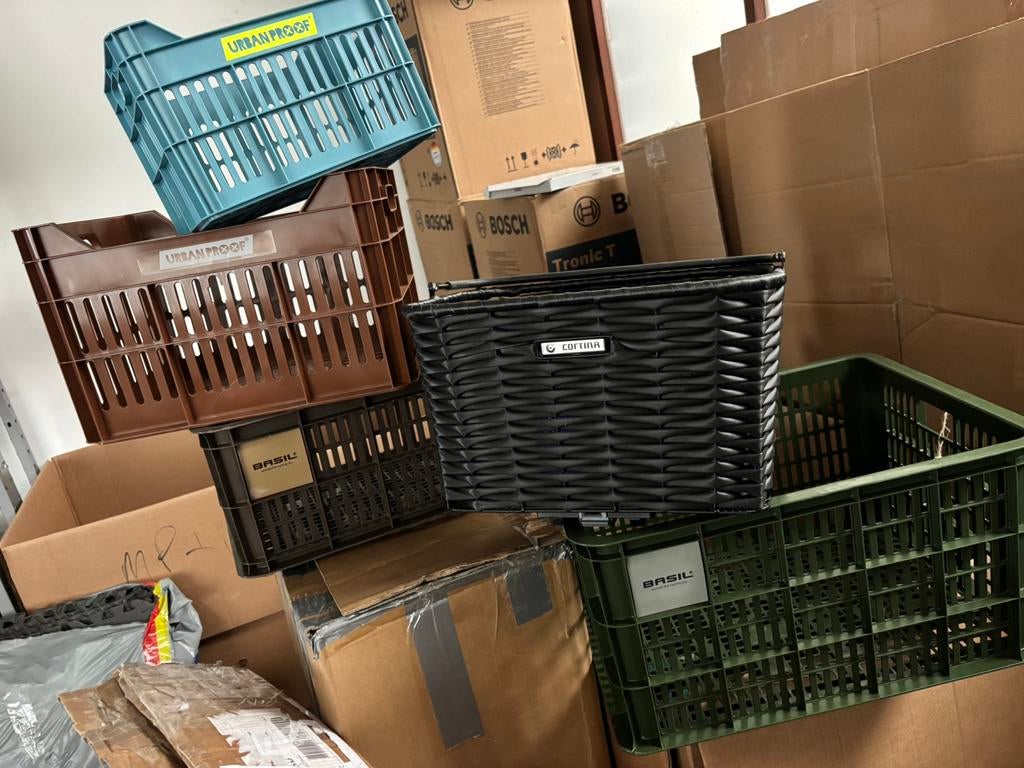 Diverse fietsmanden Cortina lyon en Urban Proof als nieuw, Fietsen en Brommers, Ophalen of Verzenden, Gebruikt, Fietsmand