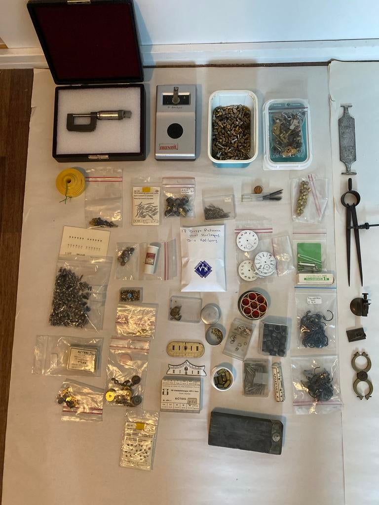 Horlogemaker/Klokkenmaker Gereedschap & Onderdelen Collectie, Ophalen of Verzenden