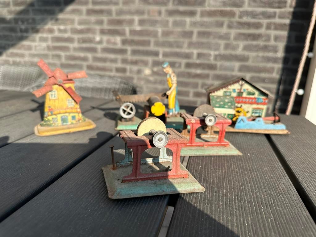 Set antieke blikken aandrijfmodellen voor stoommachine, Ophalen of Verzenden