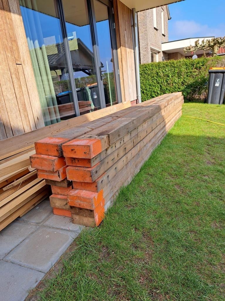 Vuren balklaag hout 70x170mm, Doe-het-zelf en Verbouw, Hout en Planken, Ophalen, Gebruikt, Balk, Vuren