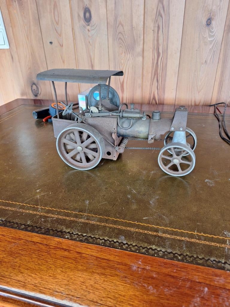 Antieke Stoomlokotief Model - Decoratief Stuk, Overige merken, Gebruikt, Ophalen of Verzenden, Groter dan 1:32