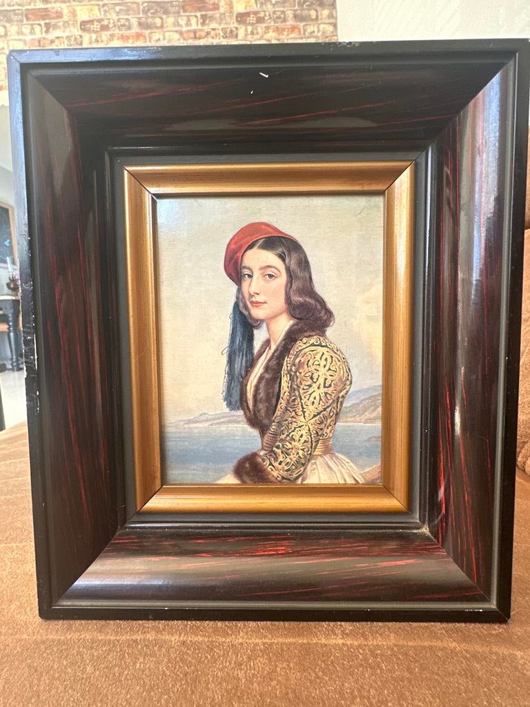 Antiek Portret Schilderij Katerina Rosa Botsari, Ophalen of Verzenden