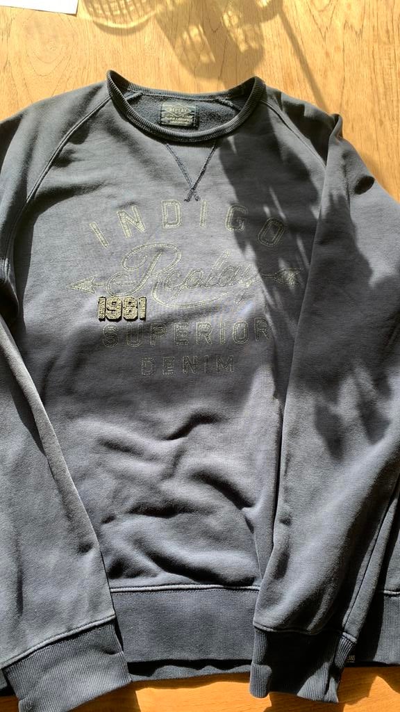 Replay sweather xl donkerblauw, Kleding | Dames, Ophalen of Verzenden, Zo goed als nieuw, Maat 46/48 (XL) of groter, Blauw