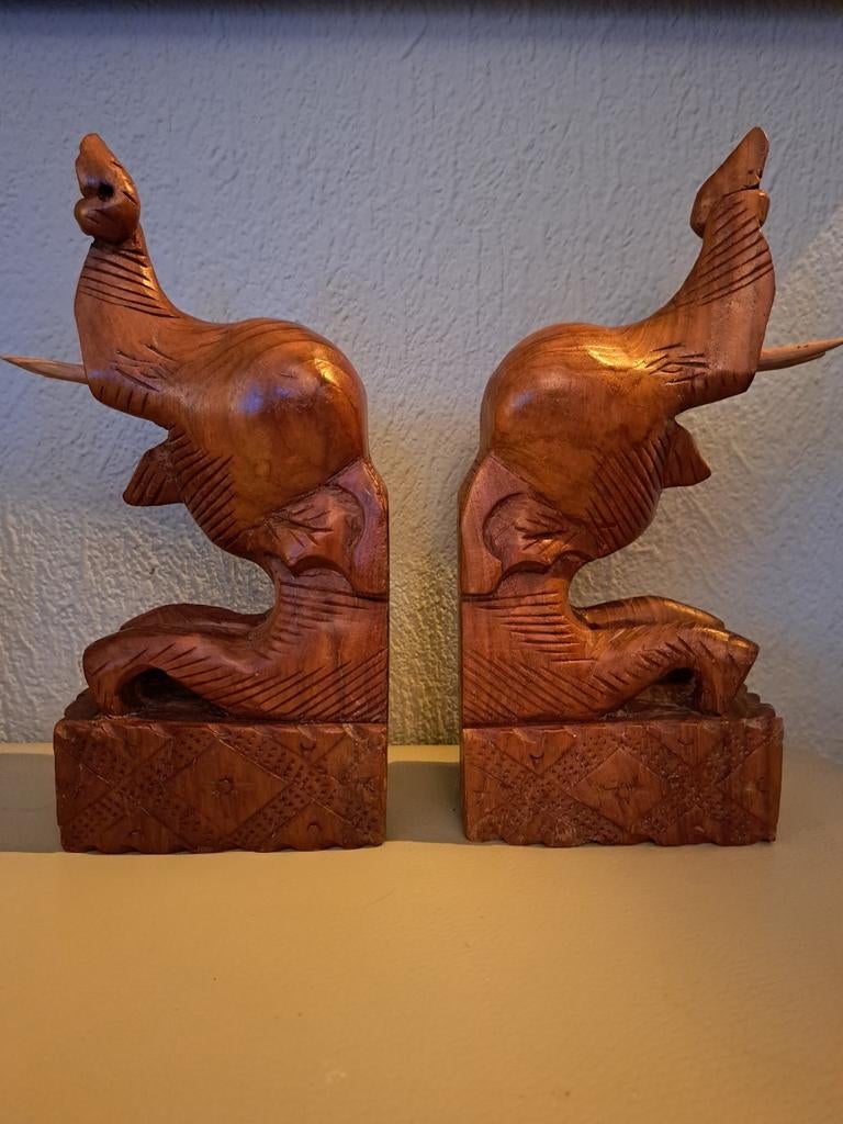 Vintage boekensteunen  - 3 sets, Ophalen of Verzenden