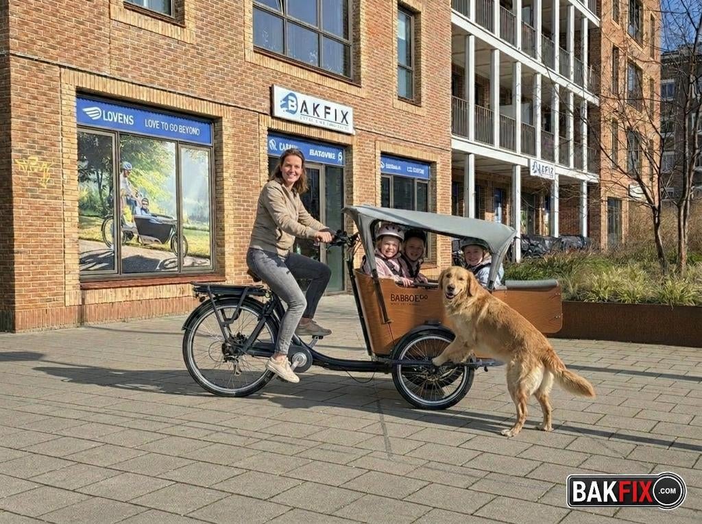 Babboe Go Bakfiets - Familie & Hondenbakfiets, 4 kinderen of meer, Ophalen of Verzenden, Zo goed als nieuw, Babboe