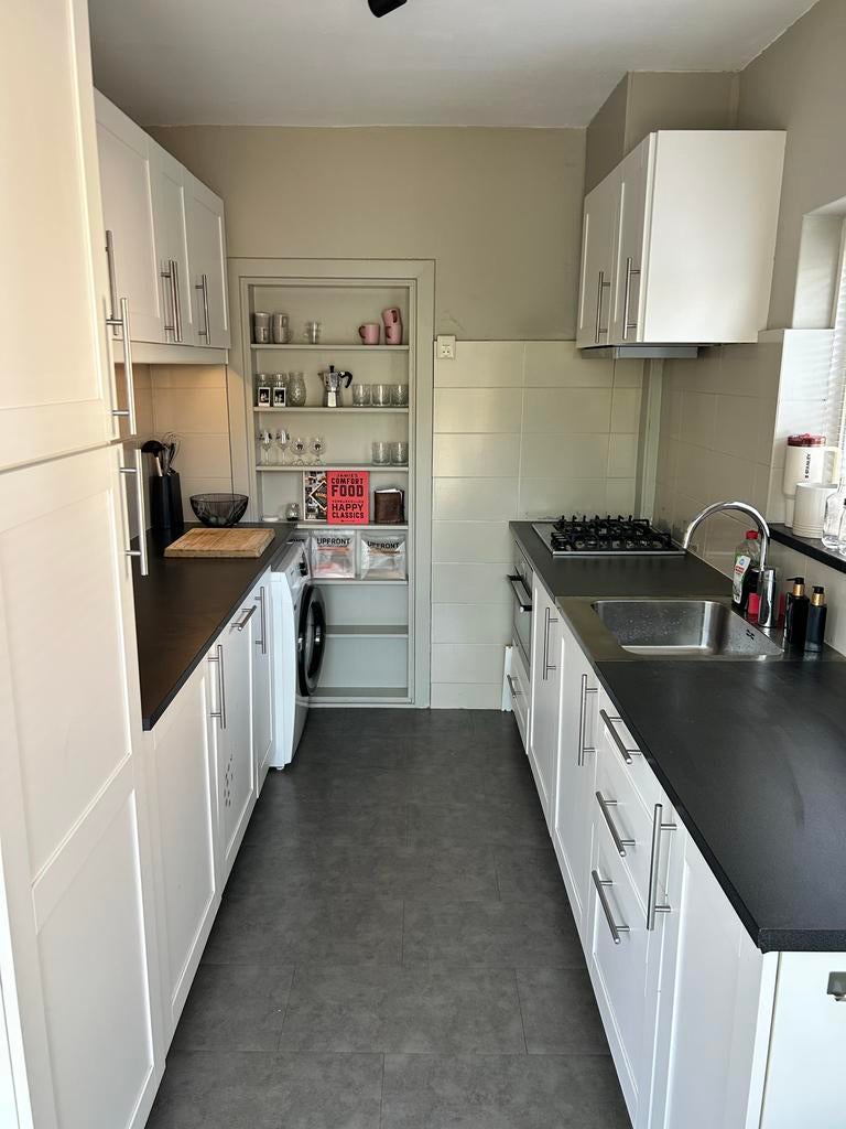 IKEA keuken met AEG en Whirlpool apparatuur, Ophalen, Gebruikt, Wit, Enkelwandige keuken