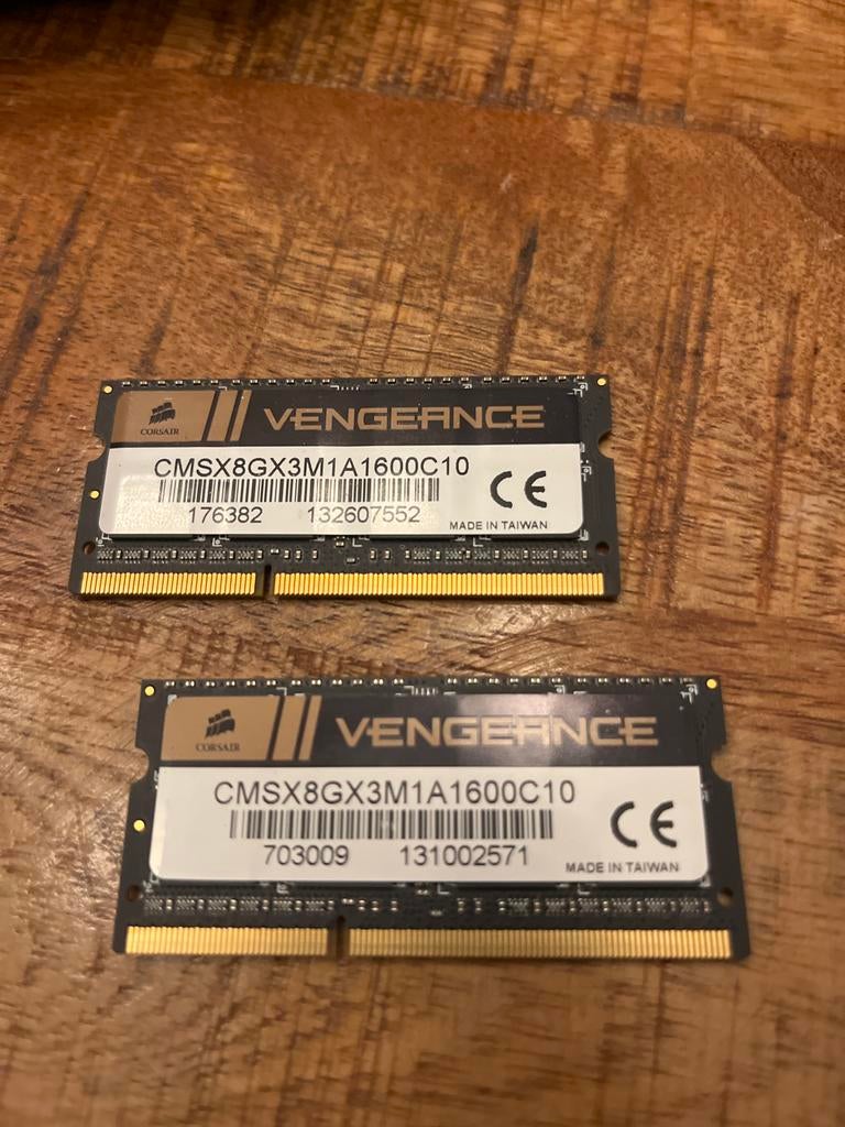 Corsair Vengeance DDR3 RAM (2x 8GB), Computers en Software, RAM geheugen, Gebruikt, 8 GB, DDR3, Ophalen of Verzenden