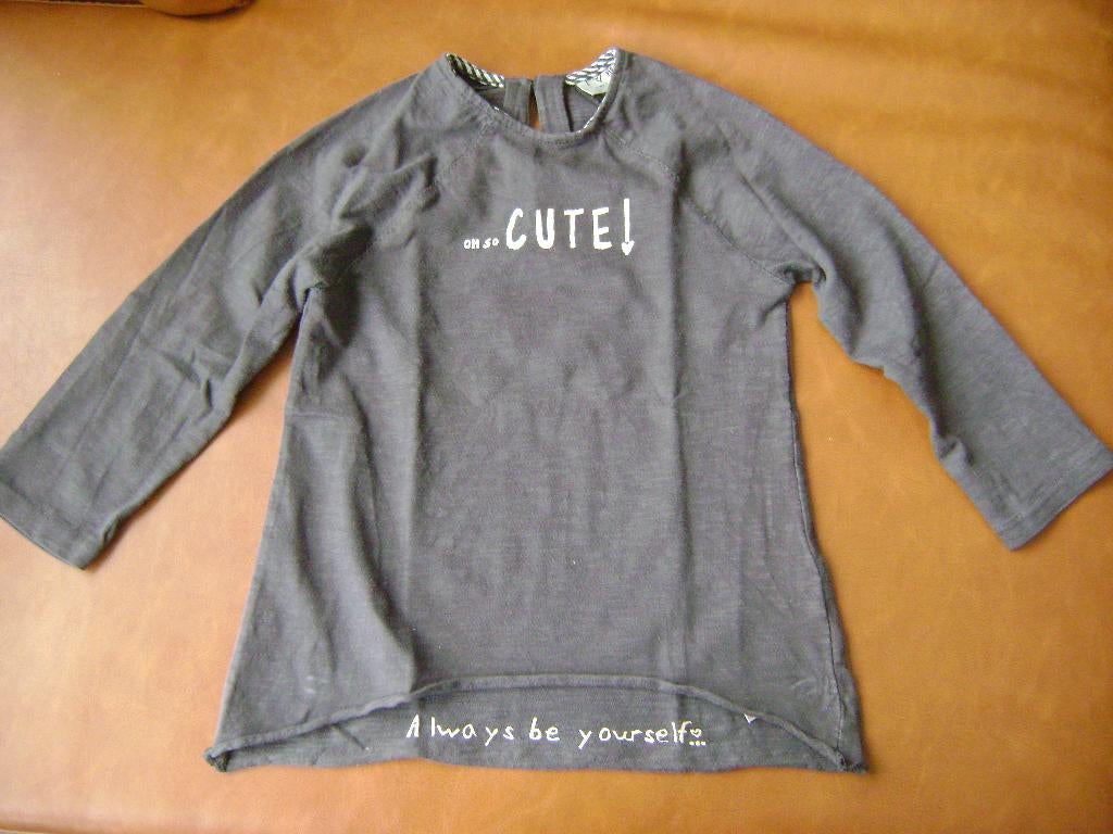 NEXT grijs tuniek longsleeve OH SO CUTE - maat 98, Ophalen of Verzenden, Gebruikt, Meisje, Shirt of Longsleeve