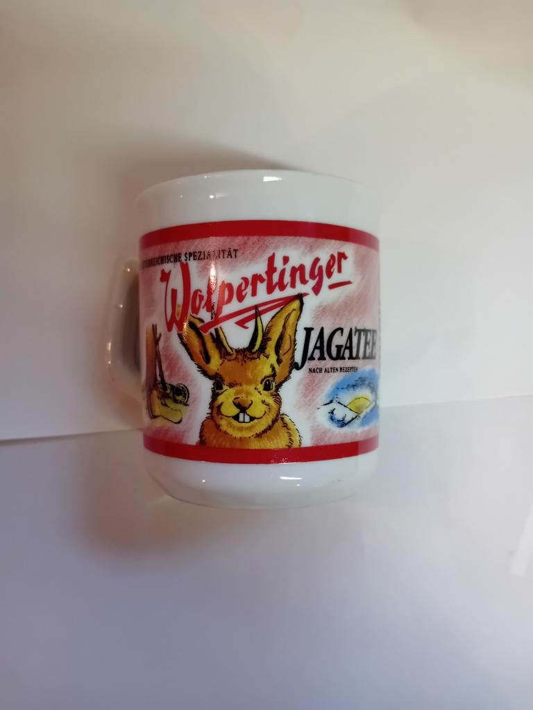 Beker voor evt. Jagertee. Met tekst., Ophalen of Verzenden, Aardewerk, Overige stijlen, Kop(pen) en/of Schotel(s)