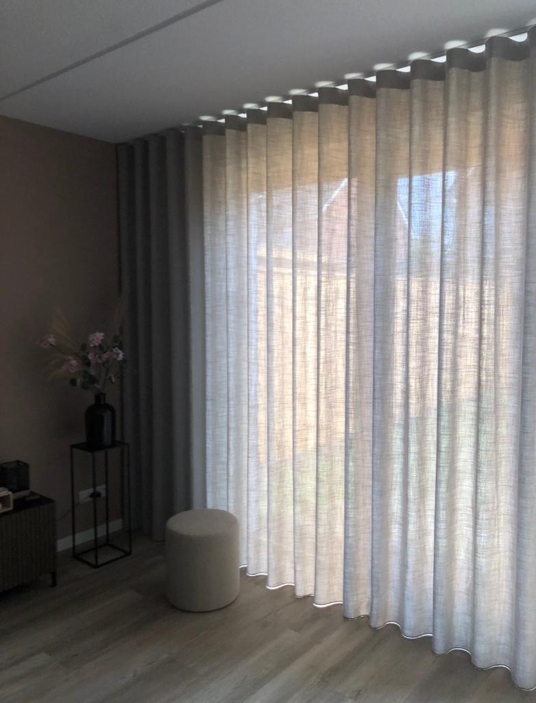 Inbetween Gordijnen | Beige | Veneta | Wave | Nieuw, Ophalen, 200 cm of meer, Beige, Nieuw