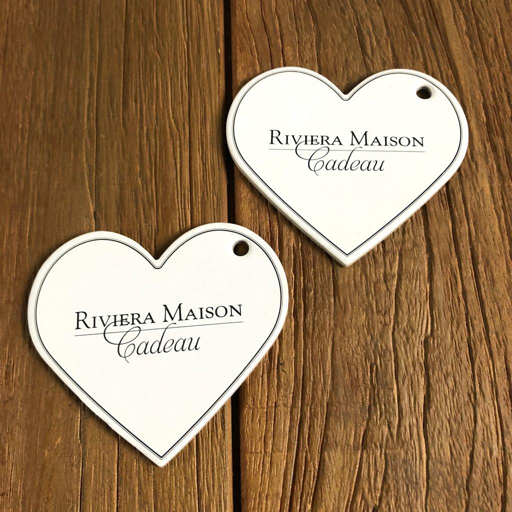 Riviera Maison Cadeau Hartjes - Set van 2, Ophalen of Verzenden, Zo goed als nieuw, Overige vormen, Overige materialen