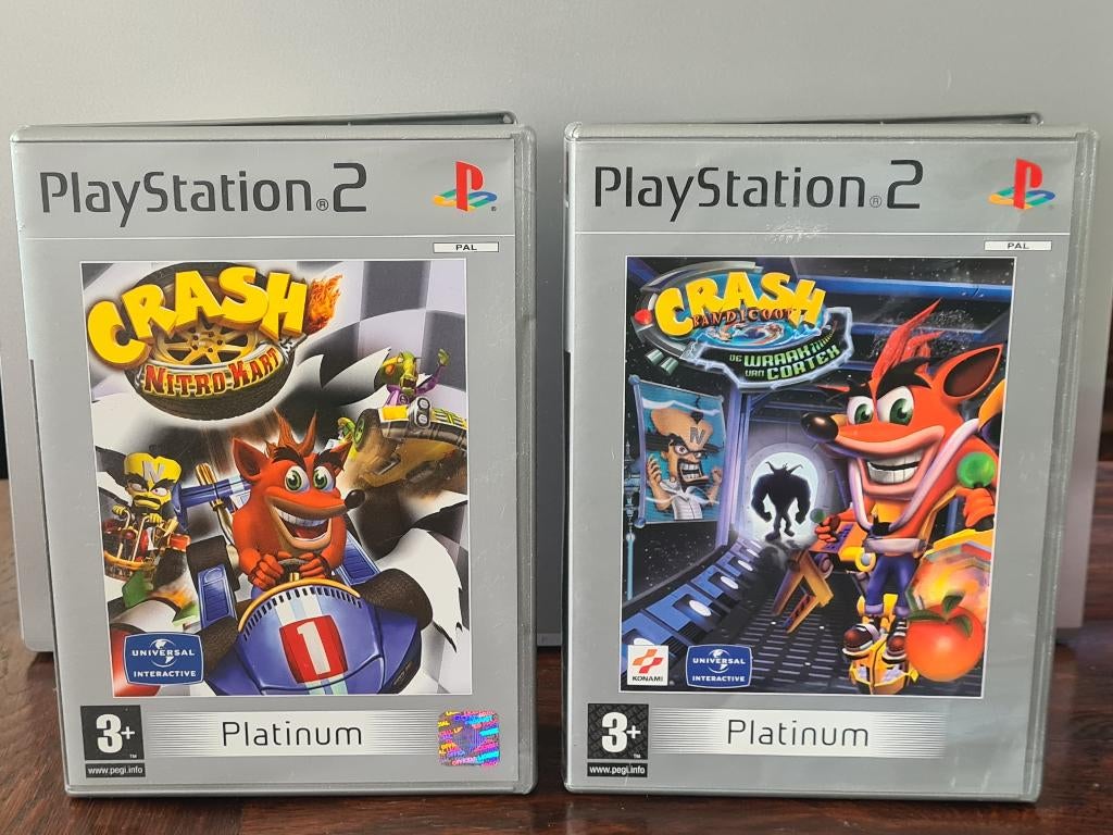 2 Crash Games PS2, Spelcomputers en Games, Games | Sony PlayStation 2, Avontuur en Actie, 1 speler, Ophalen of Verzenden, Zo goed als nieuw