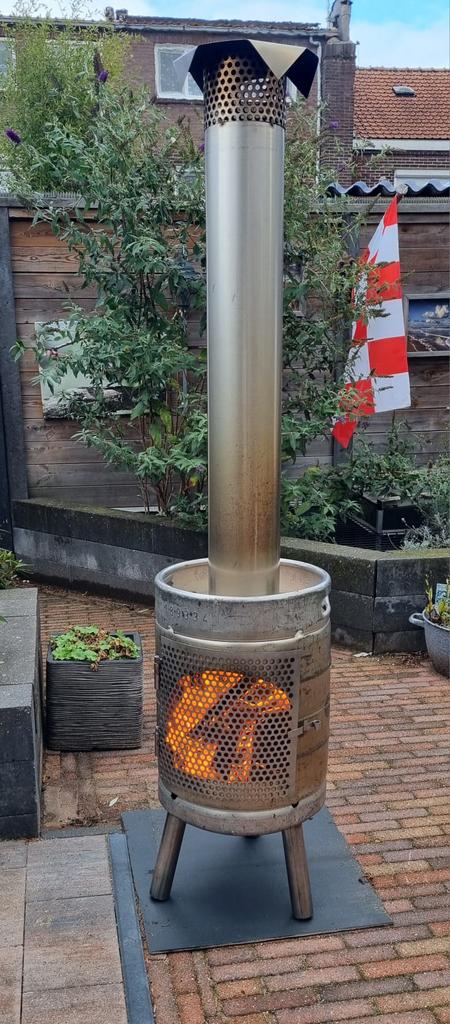 Bierfust bierfustkachel tuinhaard buitenhaard, Tuin en Terras, Tuinhaarden, Ophalen of Verzenden, Zo goed als nieuw