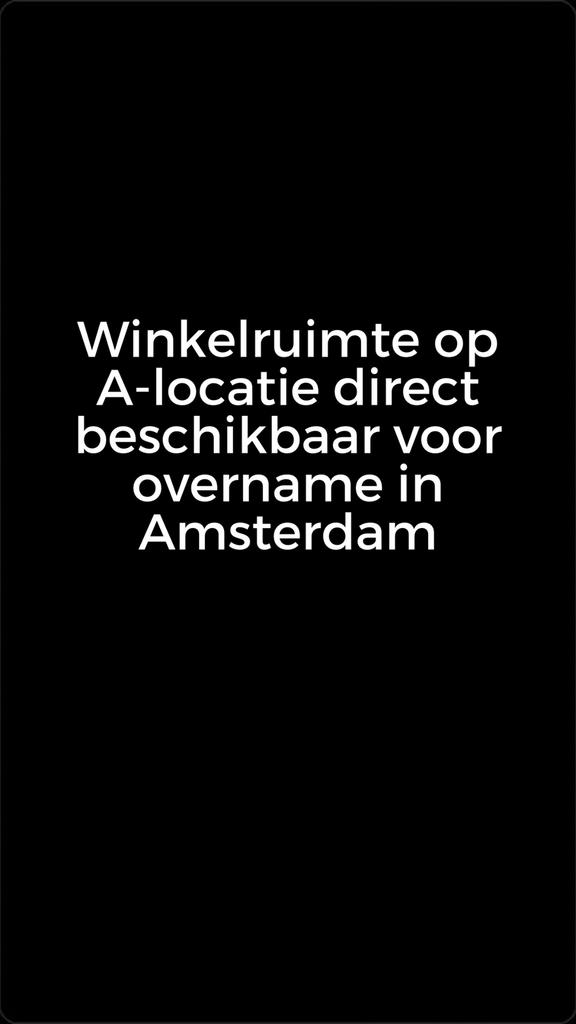 Instapklare winkelruimte op toplocatie Osdorpplein