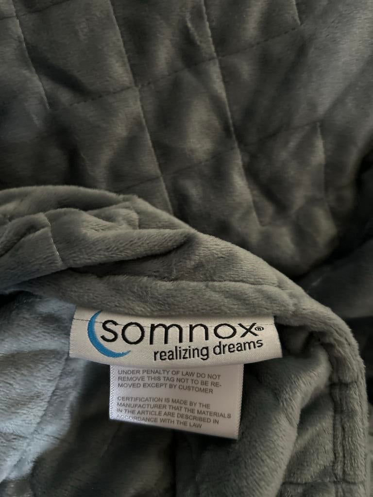 Verzwaringsdeken Somnox, Ophalen, Eenpersoons, Grijs, Deken of Dekbed