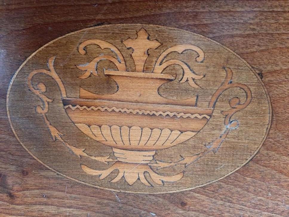 Art Deco Ovalen Tafeltje - 90x63x65 cm, Huis en Inrichting, Tafels | Bijzettafels, Ophalen, Gebruikt, 75 cm of meer, Art Deco