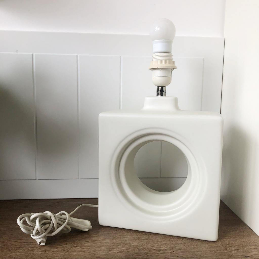 Vintage Ikea Witte Design Tafellamp, Ophalen of Verzenden, Zo goed als nieuw, Overige materialen