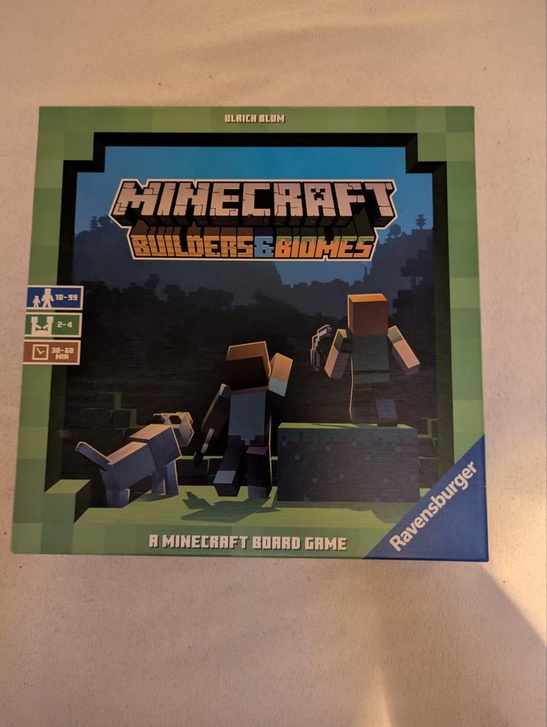 Minecraft: Builders & Biomes Bordspel - Zo goed als nieuw, Hobby en Vrije tijd, Gezelschapsspellen | Bordspellen, Een of twee spelers