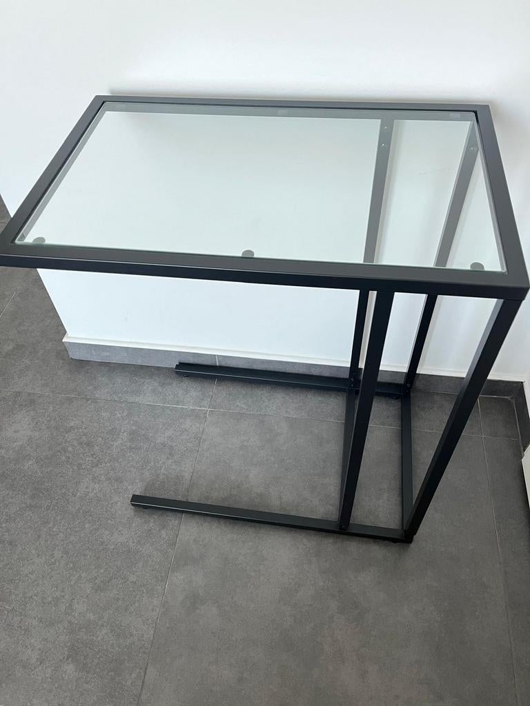 Ikea VITTSJÖ Bijzettafel - laptophouder, Gebruikt, 55 tot 75 cm, Glas, Modern