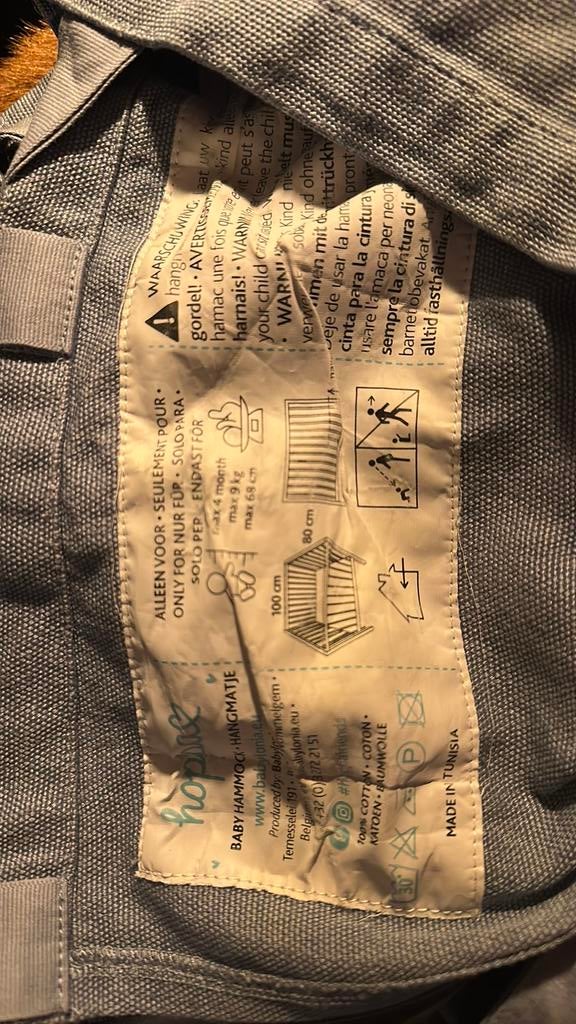 Baby hangmat, Overige typen, Zo goed als nieuw, Rug, Ophalen