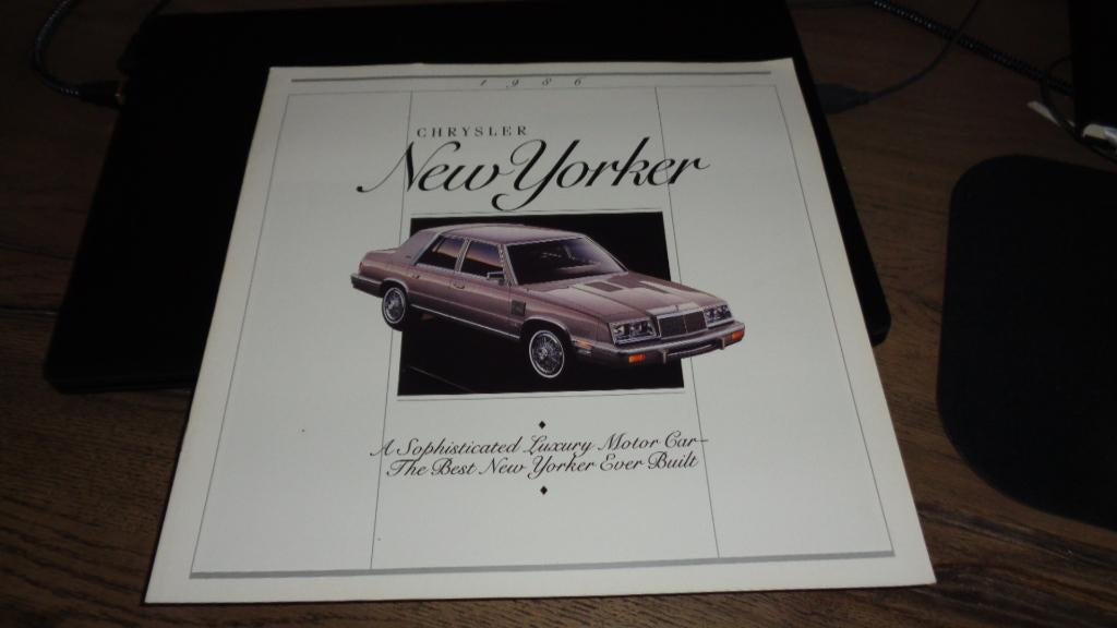 Folder  CHRYSLER  NEW YORKER   1986, Verzenden, Nieuw, Overige merken