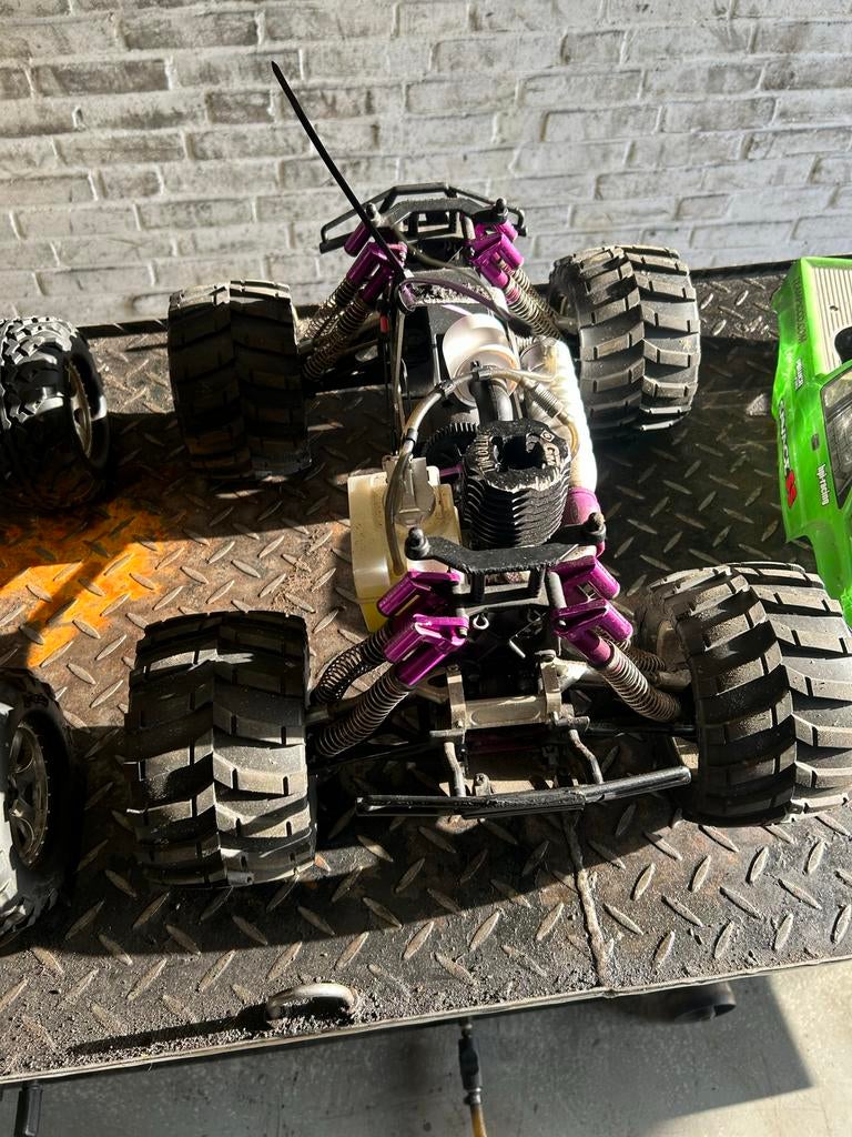 2x HPI Savage met onderdelen en Rotostart, Gebruikt, Groter dan 1:32, Truck, Ophalen