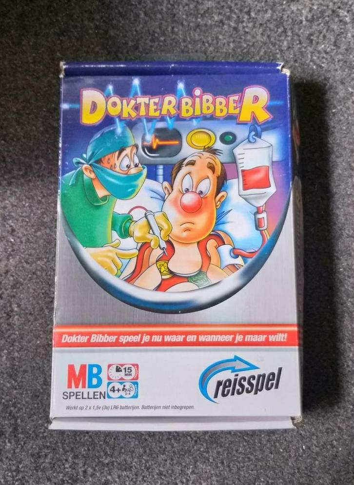 Dokter Bibber reisspel, Drie of vier spelers, Ophalen of Verzenden, Gebruikt, MB Spellen