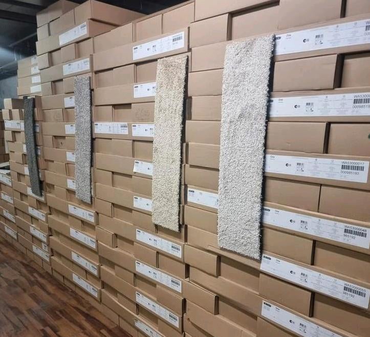 VLOERBEDEKKING RESTPARTIJ HOOGPOLIGE ANTRACIET MAGAZIJNVERK, Ophalen, Crème, 75 m² of meer, Nieuw