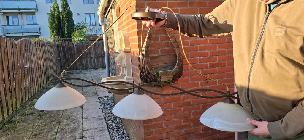 Prachtige lampen set massief en van glas compleet set, Huis en Inrichting, Ophalen of Verzenden, Gebruikt