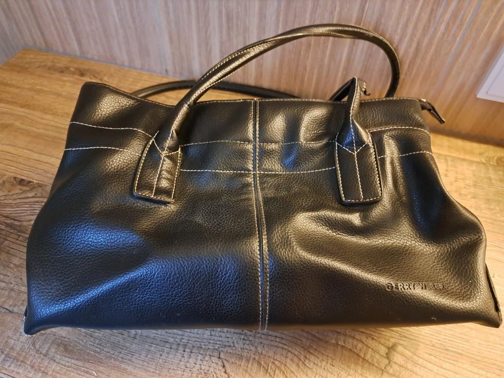GERRY WEBER leren tas, Sieraden, Tassen en Uiterlijk, Ophalen of Verzenden, Gebruikt, Bruin, Handtas