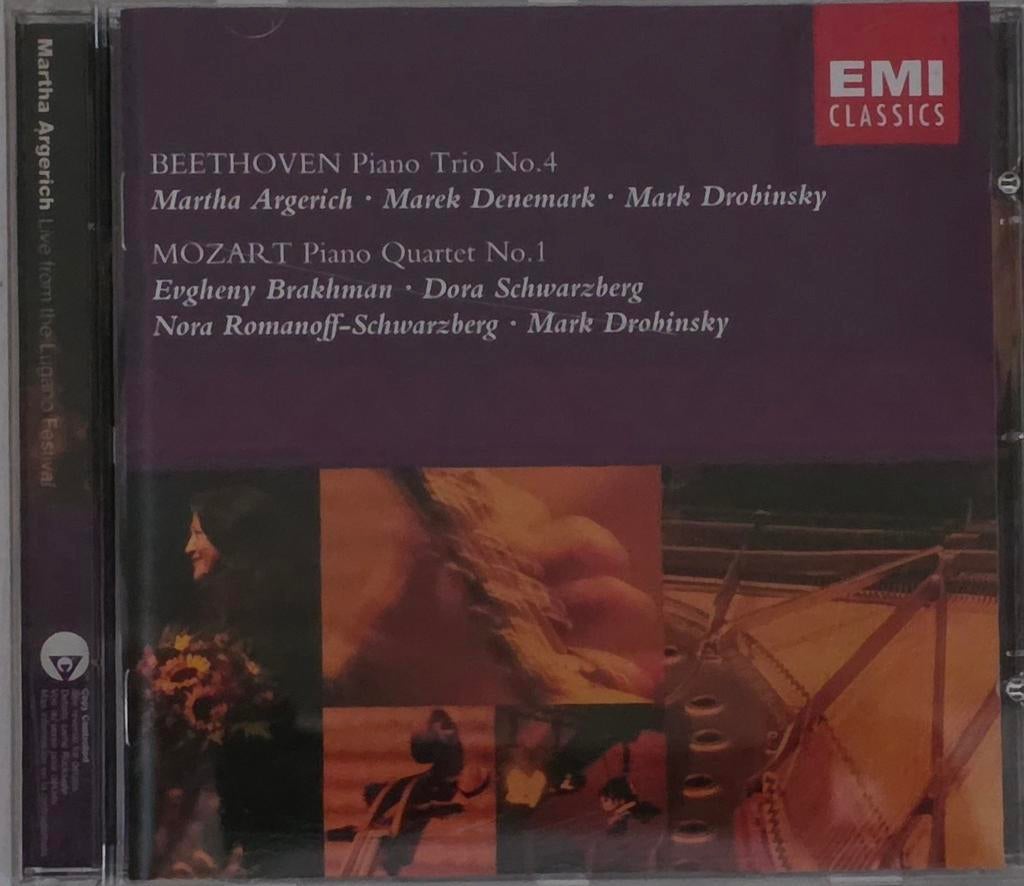 Beethoven & Mozart - trio & quartet -  Martha Argerich CD, Ophalen of Verzenden, Classicisme, Gebruikt, Kamermuziek
