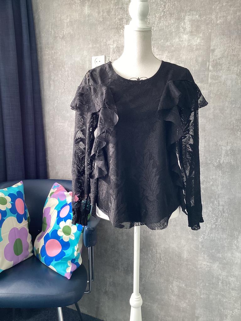 Luzabelle zwarte blouse maat S/M, Ophalen of Verzenden, Gedragen, Maat 38/40 (M), Zwart