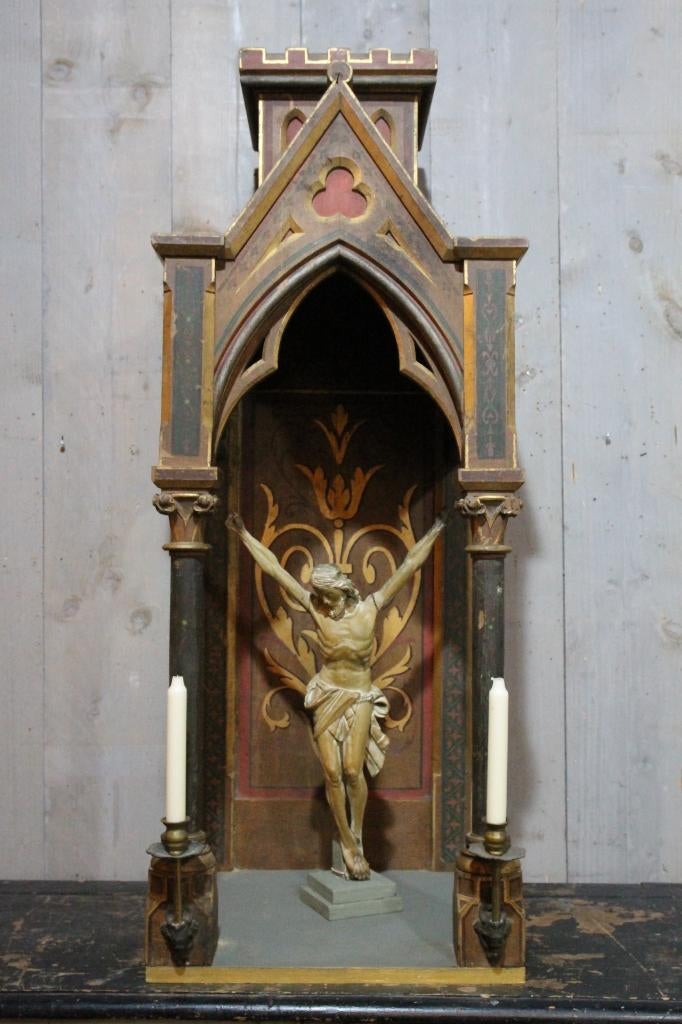 Antieke tabernakel, Antiek en Kunst, Antiek | Religie, Ophalen of Verzenden