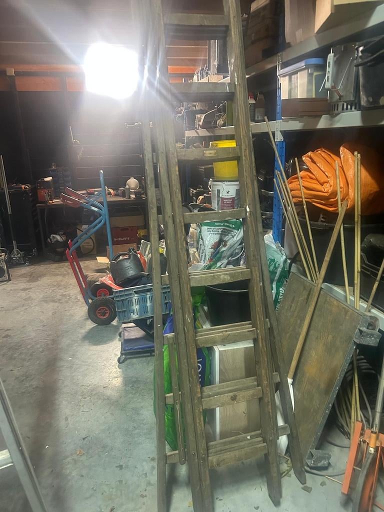 Houten ladder, Ophalen, Gebruikt