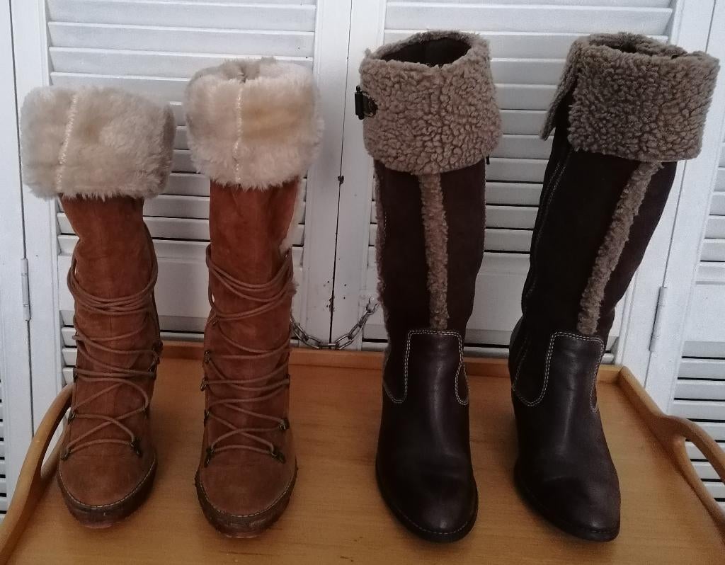 Dames laarzen suède en leer maat 36 per stuk € 35,00, Hoge laarzen, Overige kleuren, Sacha, Dolcis, Ophalen of Verzenden