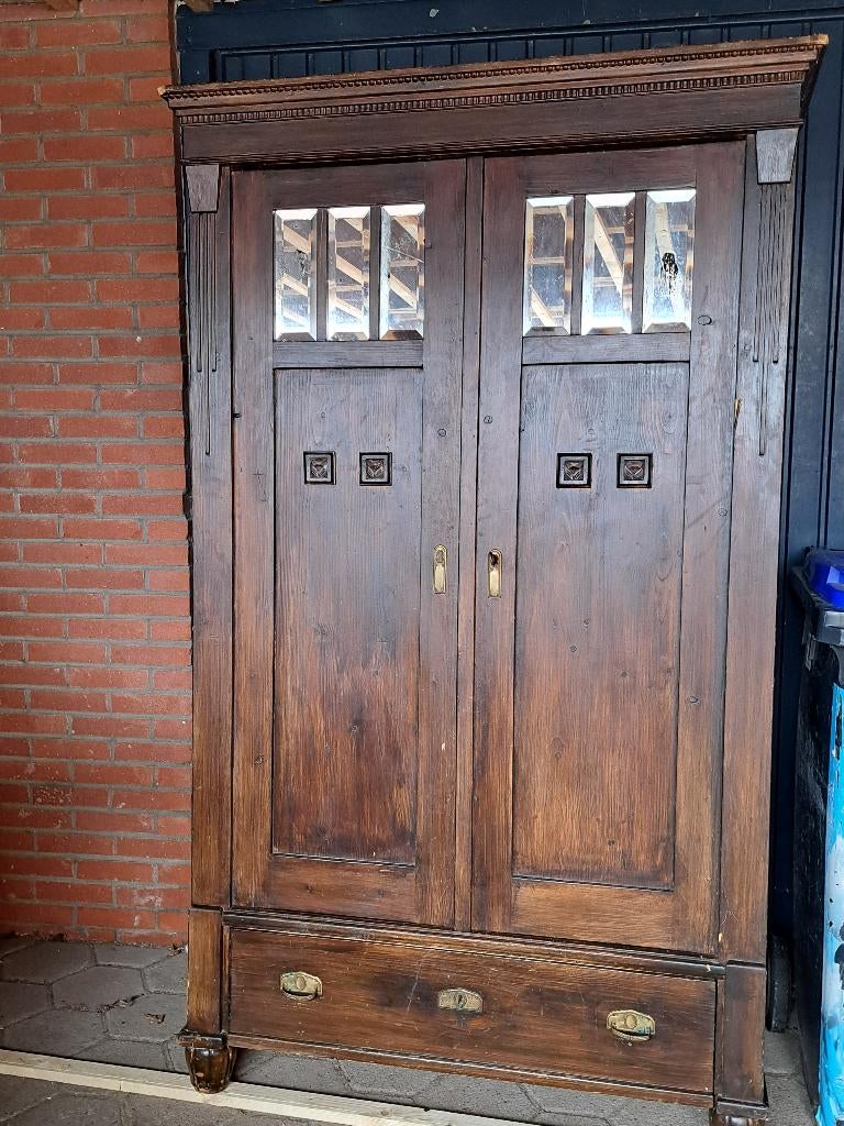 Kast te koop, 2 deuren , lade en schappen, Antiek en Kunst, Antiek | Meubels | Kasten, Ophalen